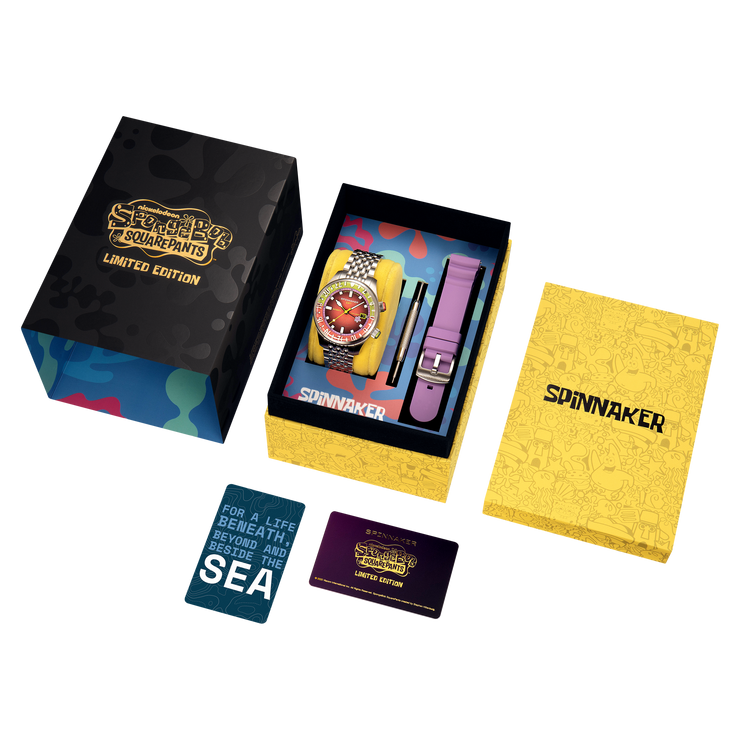 Spinnaker Bradner GMT Automatic SpongeBob SquarePants Bubbly Grins Limited Edition Patrick Pink