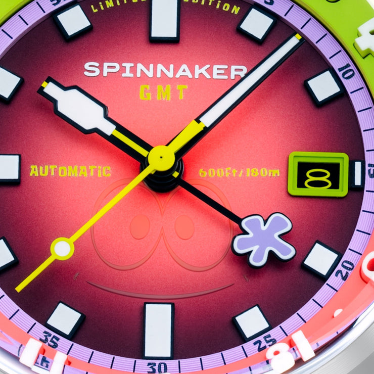 Spinnaker Bradner GMT Automatic SpongeBob SquarePants Bubbly Grins Limited Edition Patrick Pink
