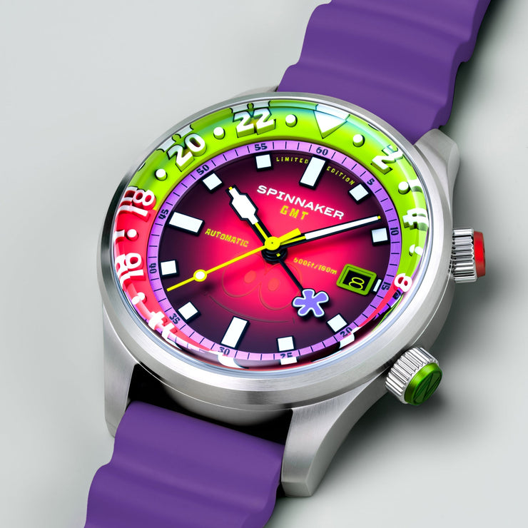 Spinnaker Bradner GMT Automatic SpongeBob SquarePants Bubbly Grins Limited Edition Patrick Pink