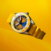 Spinnaker x Popeye Challenger Automatic Anchor Arms Limited Edition Corncob Yellow