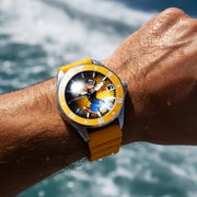 Spinnaker x Popeye Challenger Automatic Anchor Arms Limited Edition Corncob Yellow