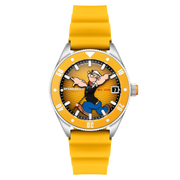 Spinnaker x Popeye Challenger Automatic Anchor Arms Limited Edition Corncob Yellow