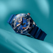 Spinnaker x Popeye Challenger Automatic Anchor Arms Limited Edition Blue Buoy