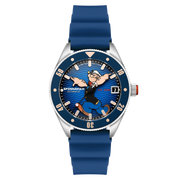 Spinnaker x Popeye Challenger Automatic Anchor Arms Limited Edition Blue Buoy