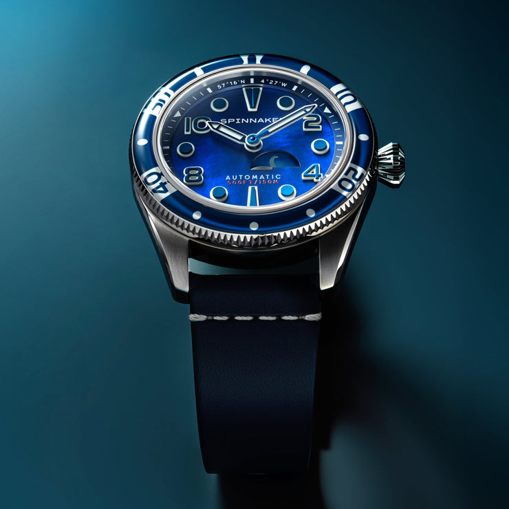 Spinnaker Fleuss Automatic Nessie Pearl Diver Limited Edition Blue