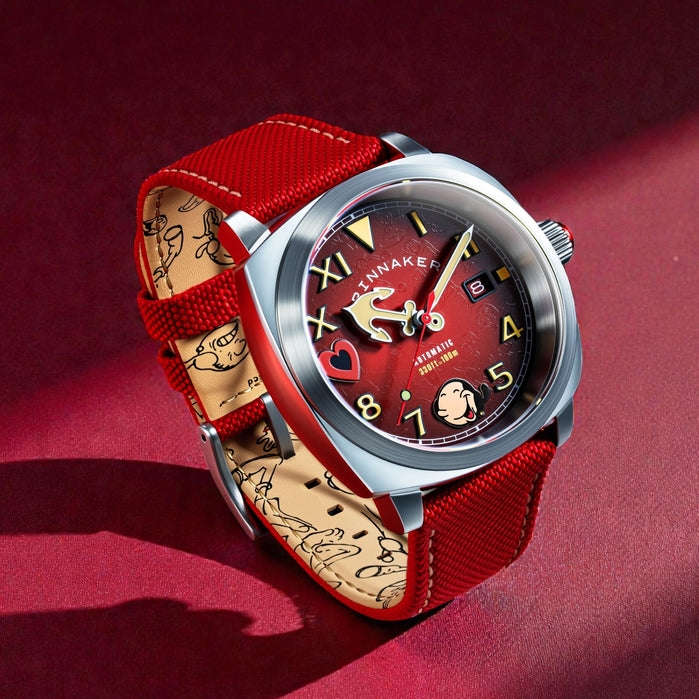 Spinnaker Hull California Automatic Popeye Sailors And Sweethearts Limited Edition Olive Oyl Red angled shot picture