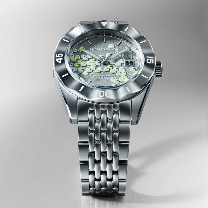 Spinnaker x Seconde Seconde Fleuss Automatic 43mm Phantom 2025 Edition White angled shot picture