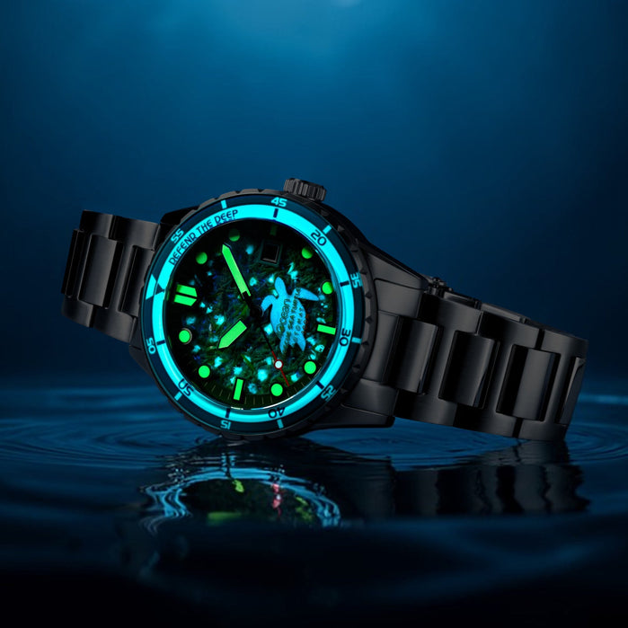 Spinnaker Hass Automatic 4Ocean Sea Turtles Limited Edition angled shot picture