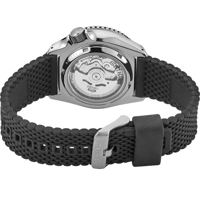 Seiko 5 Sports SKX Automatic Blue Black angled shot picture