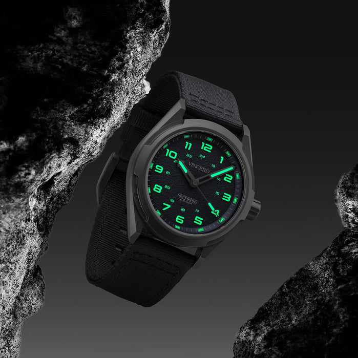 Vincero The Scout Titanium Automatic Stratosphere angled shot picture