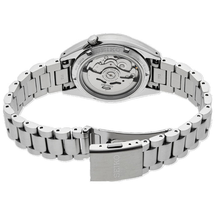 Seiko 5 Sports SNXS Automatic Ivory SS angled shot picture