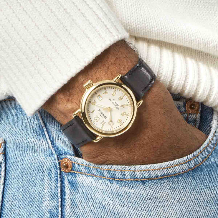 Shinola Runwell 36mm Gold Alabaster