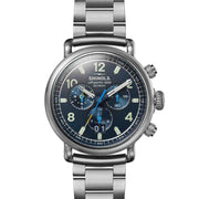 Shinola Runwell Chronograph West Wind 42mm Gift Set Midnight Blue