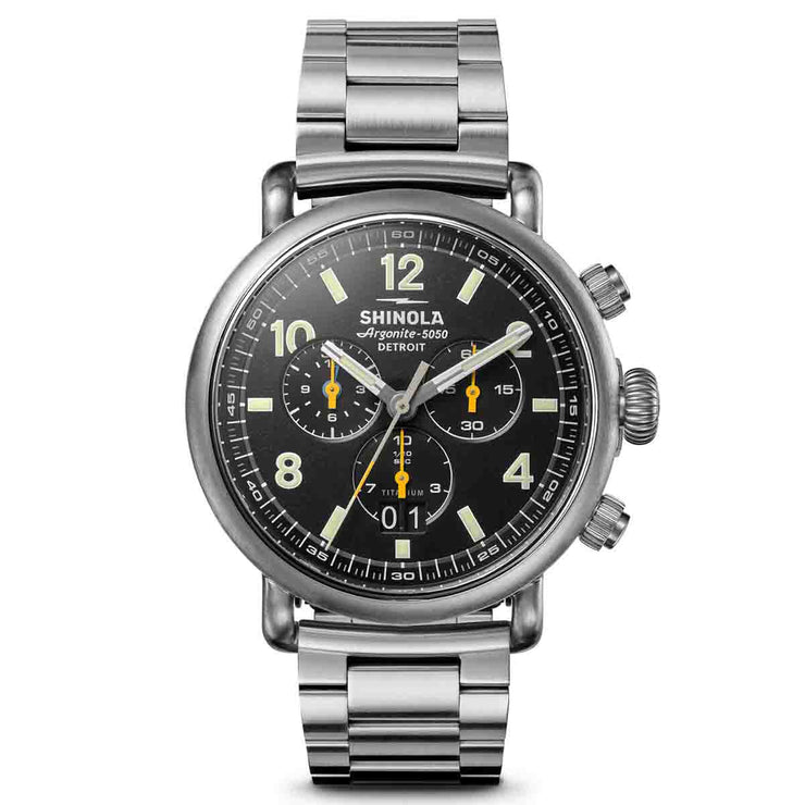 Shinola Runwell Chronograph West Wind 42mm Gift Set Black