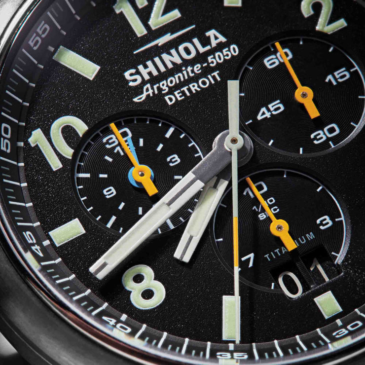 Shinola Runwell Chronograph West Wind 42mm Gift Set Black