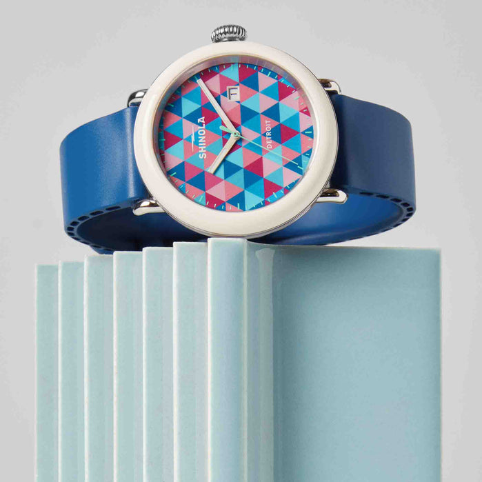 Shinola Detrola American Art 41mm Blue angled shot picture