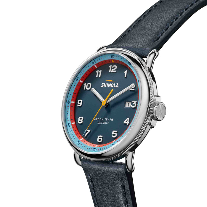 Shinola Canfield C56 43mm Navy angled shot picture