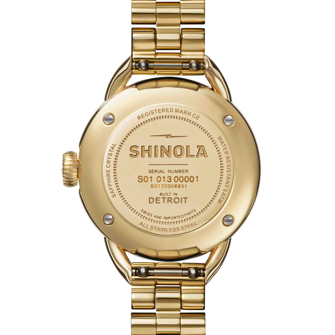 Shinola Runabout 25mm Petoskey Stone SS | Watches.com