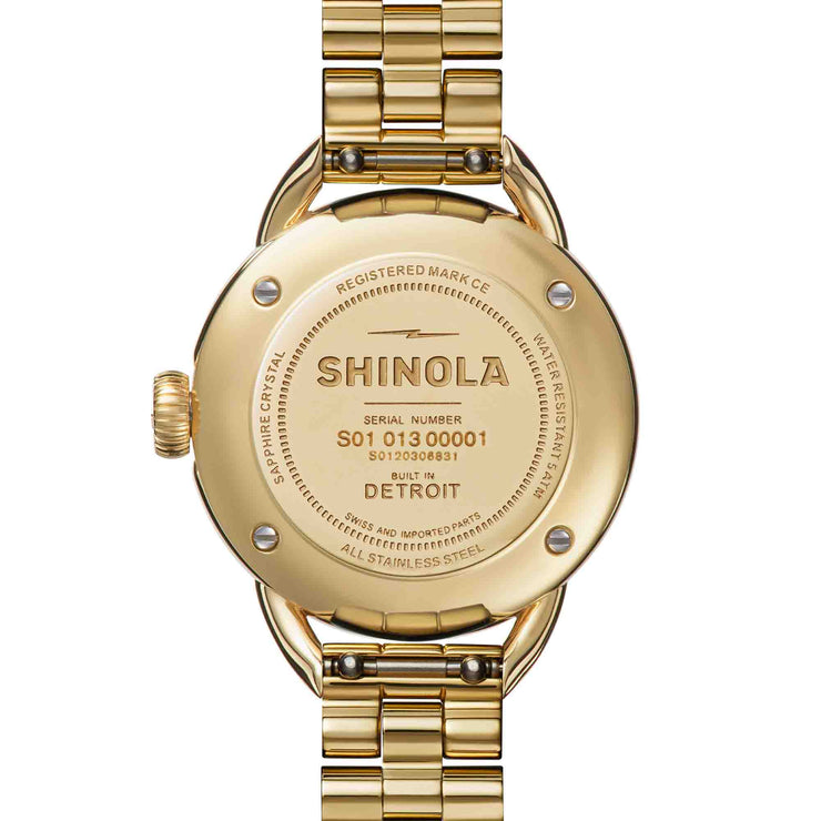 Shinola Runabout 25mm Petoskey Stone SS