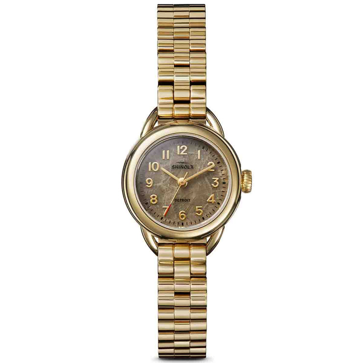 Shinola Runabout 25mm Petoskey Stone SS