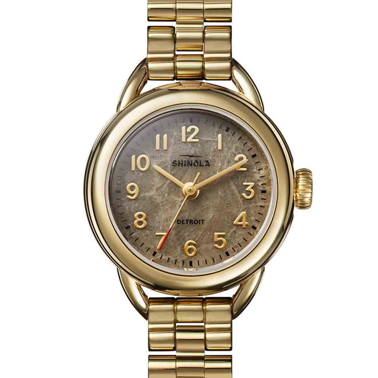 Shinola Runabout 25mm Petoskey Stone SS