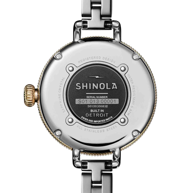 Shinola Birdy 34mm Petoskey Stone SS