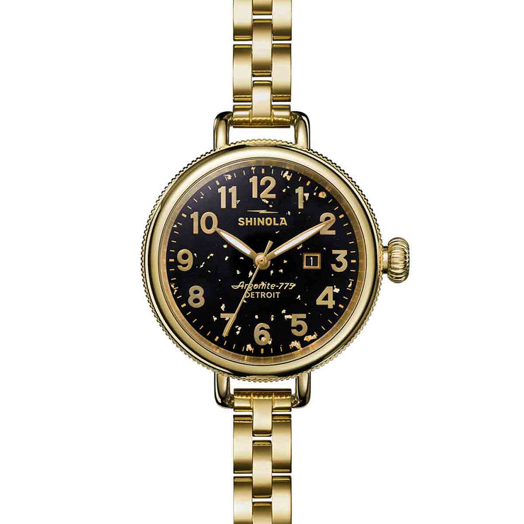 Shinola Birdy 34mm Gold Flake
