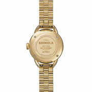 Shinola Runabout 25mm Gold SS Malachite