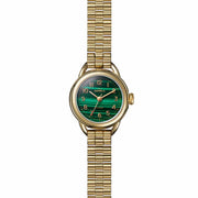 Shinola Runabout 25mm Gold SS Malachite