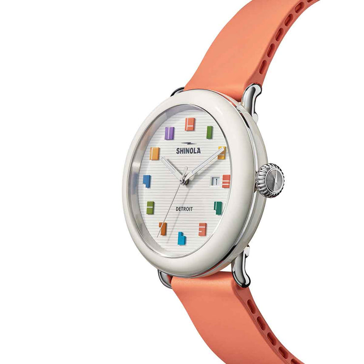 Shinola Runwell Detrola 41mm Midcentury White Limited Edition