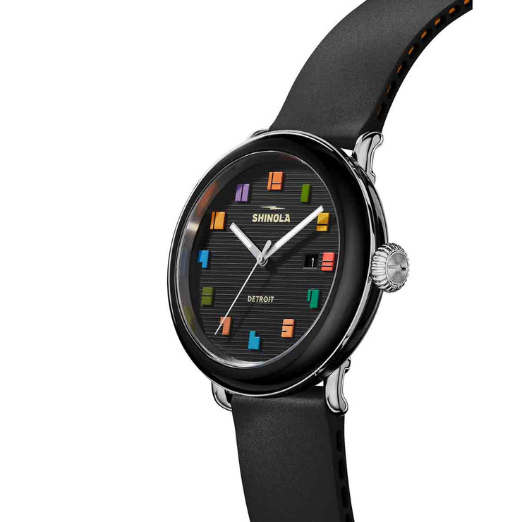 Shinola Runwell Detrola 41mm Midcentury Black Limited Edition