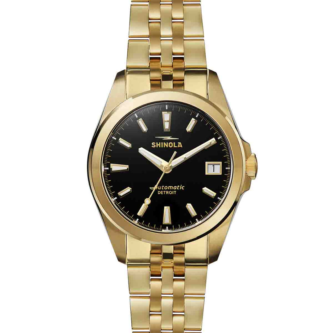 Shinola Circadian Monster Automatic 36mm Black Gold | Watches.com
