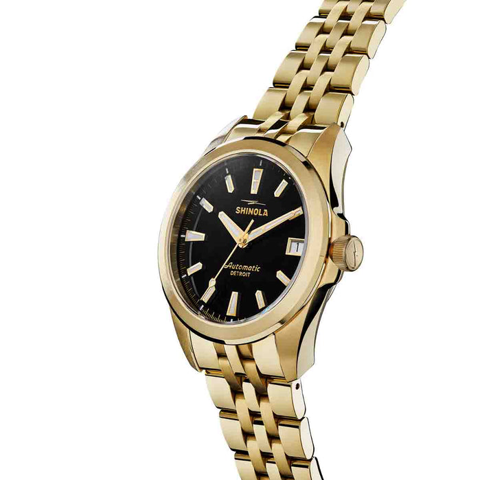 Shinola Circadian Monster Automatic 36mm Black Gold angled shot picture