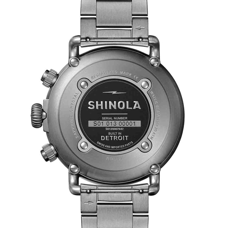 Shinola Runwell Chronograph West Wind 42mm Gift Set Midnight Blue