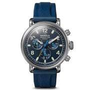 Shinola Runwell Chronograph West Wind 42mm Gift Set Midnight Blue