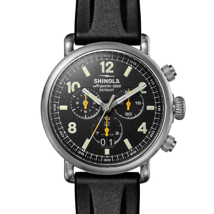 Shinola Runwell Chronograph West Wind 42mm Gift Set Black