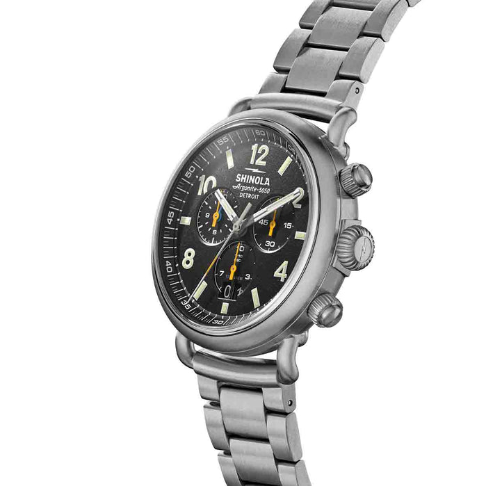 Shinola Runwell Chronograph West Wind 42mm Gift Set Black angled shot picture