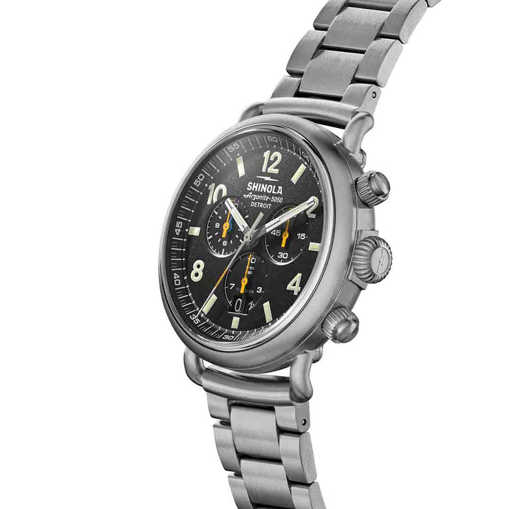 Shinola Runwell Chronograph West Wind 42mm Gift Set Black