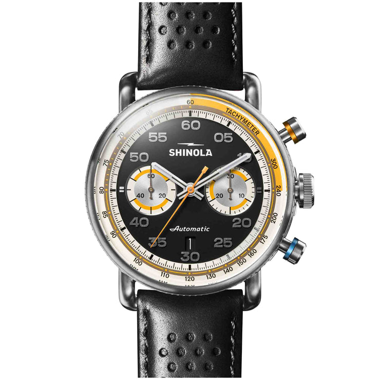 Shinola Canfield Speedway 44mm Automatic Chrono Black