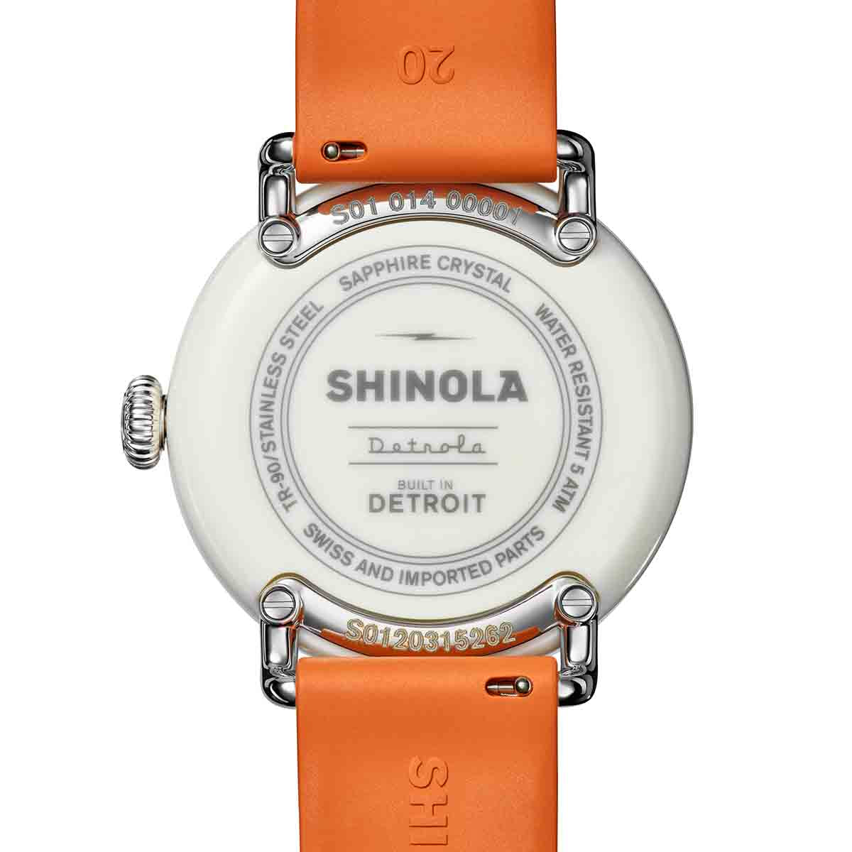 Shinola Detrola Runwell 3HD 41mm Orange | Watches.com