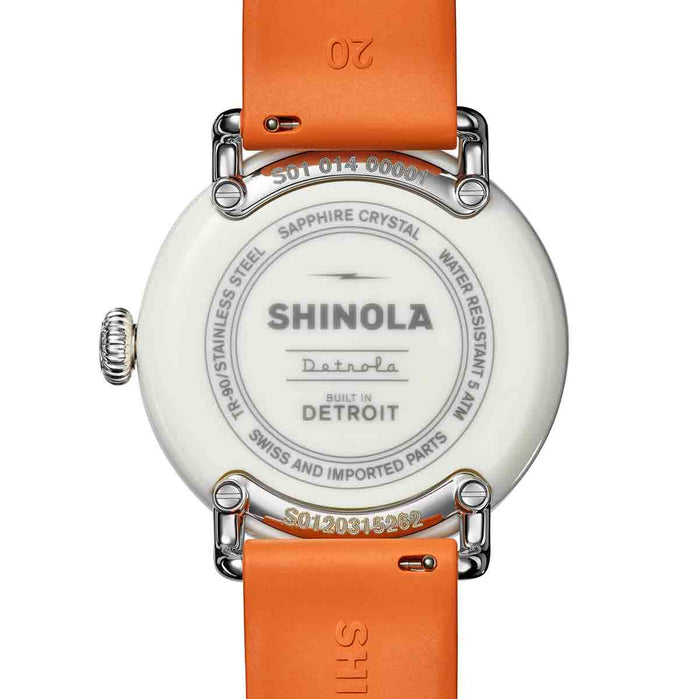 Shinola Detrola Runwell 3HD 41mm Orange angled shot picture