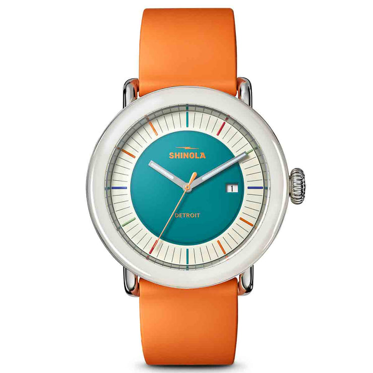 Shinola Detrola Runwell 3HD 41mm Orange | Watches.com