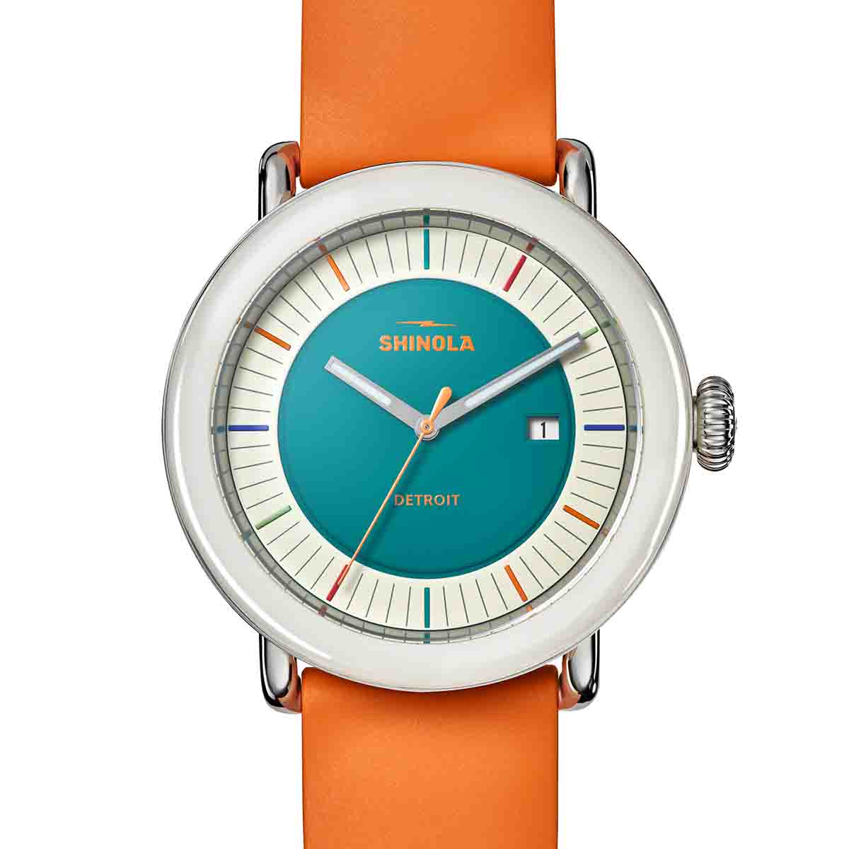Shinola Detrola Runwell 3HD 41mm Orange | Watches.com
