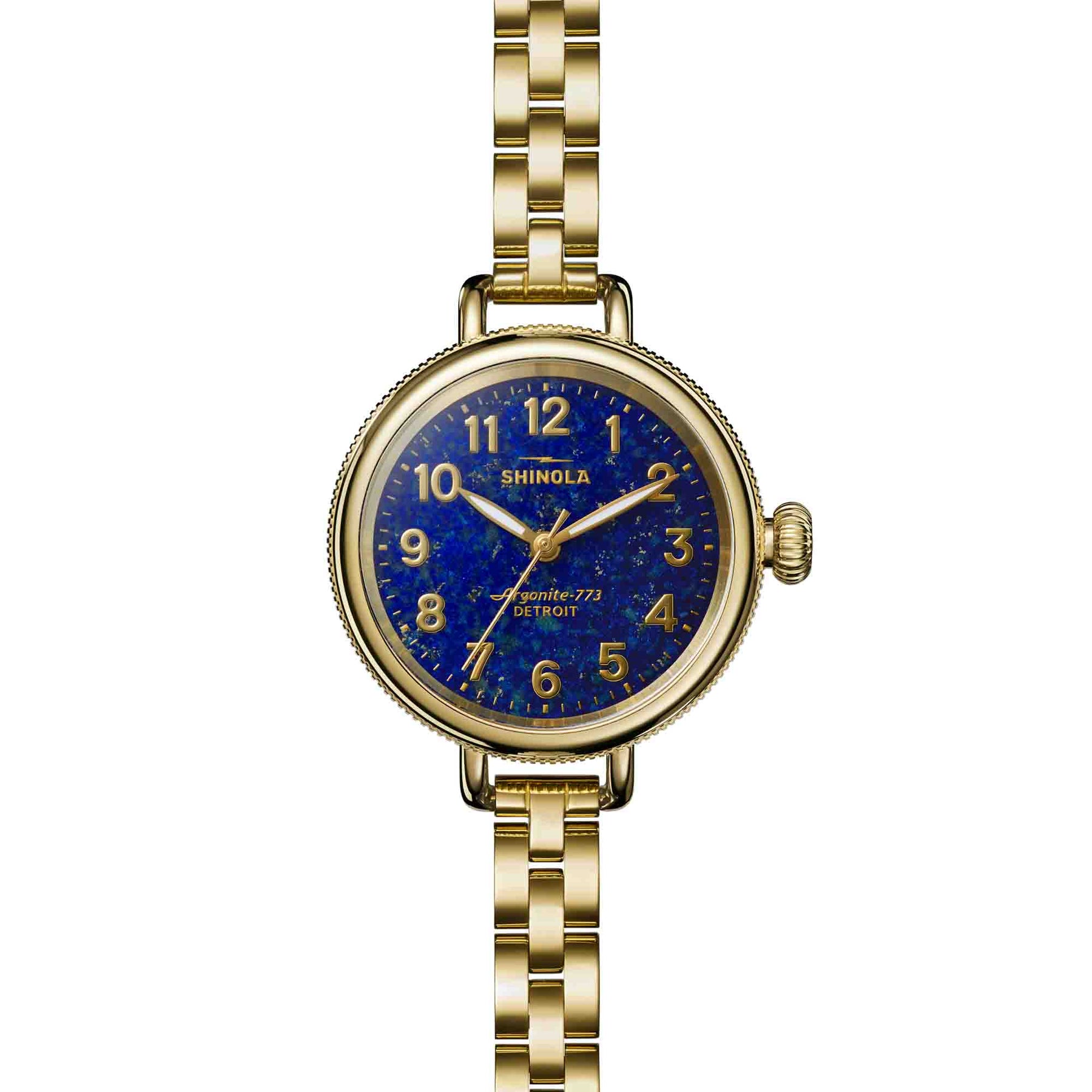 Shinola Birdy SS 34mm Lapis Lazuli Gold | Watches.com