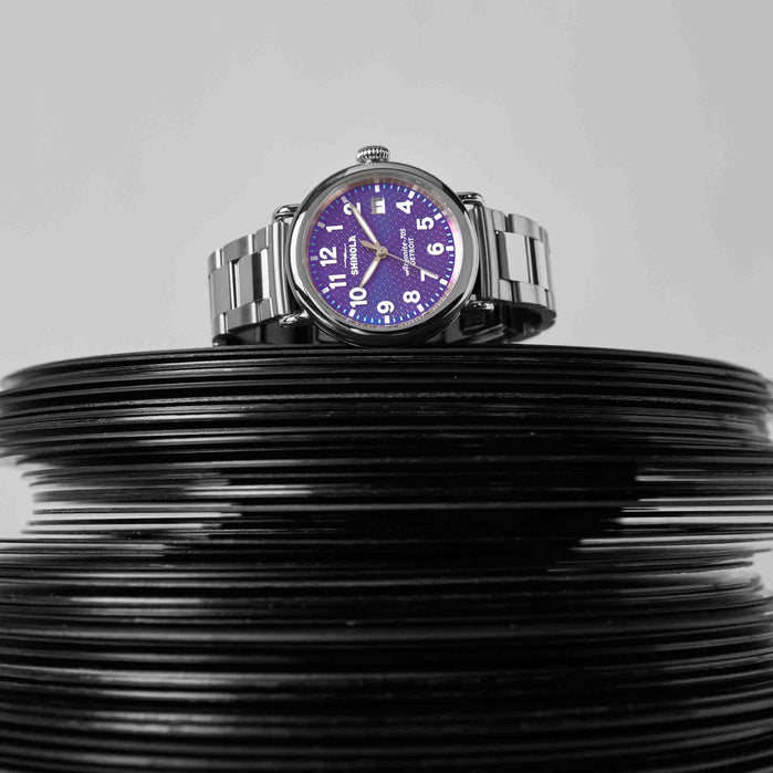 Shinola Runwell 36mm Purple SS angled shot picture