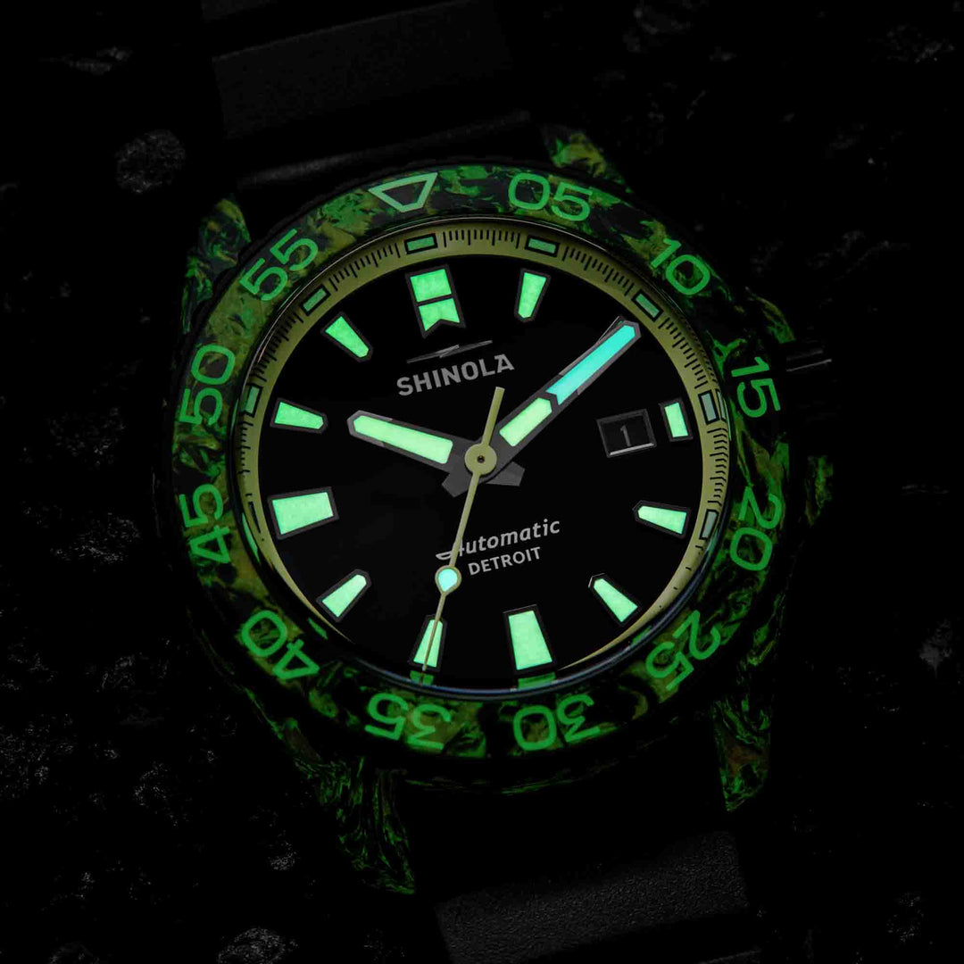 Shinola Forged Carbon Monster Automatic Black | Watches.com