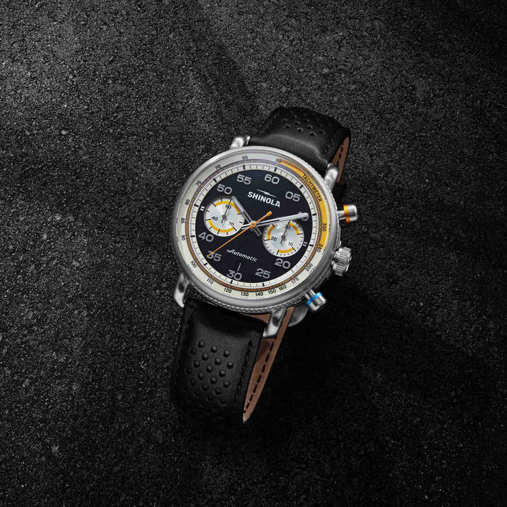 Shinola Canfield Speedway 44mm Automatic Chrono Black