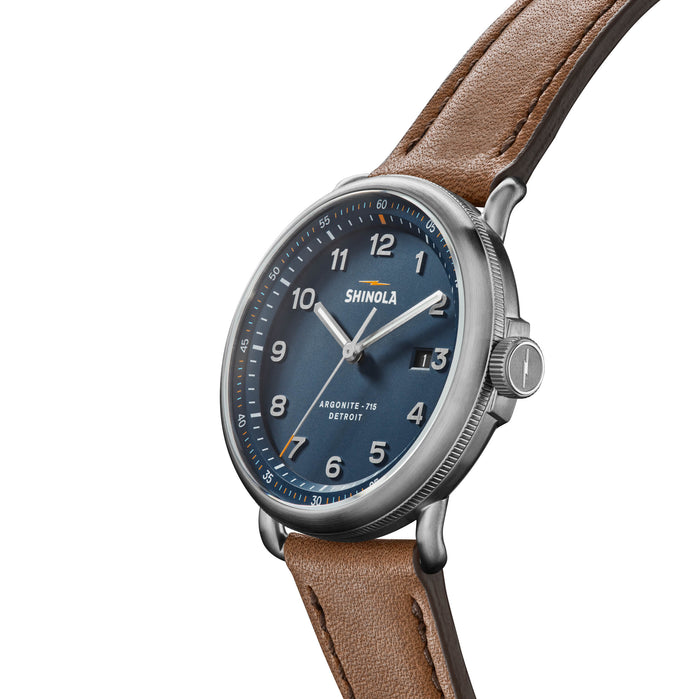 Shinola Canfield Model C56 43mm Blue angled shot picture