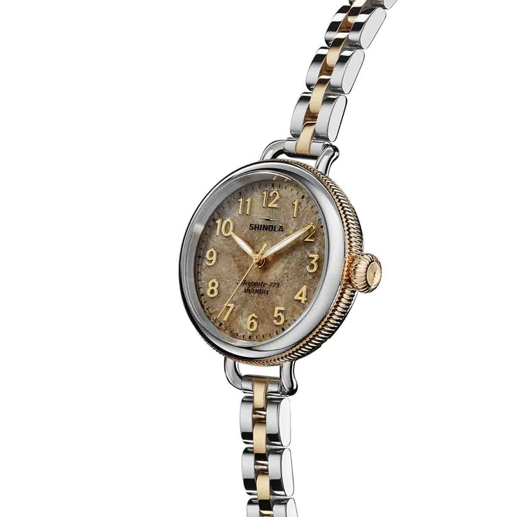 Shinola Birdy 34mm Petoskey Stone SS