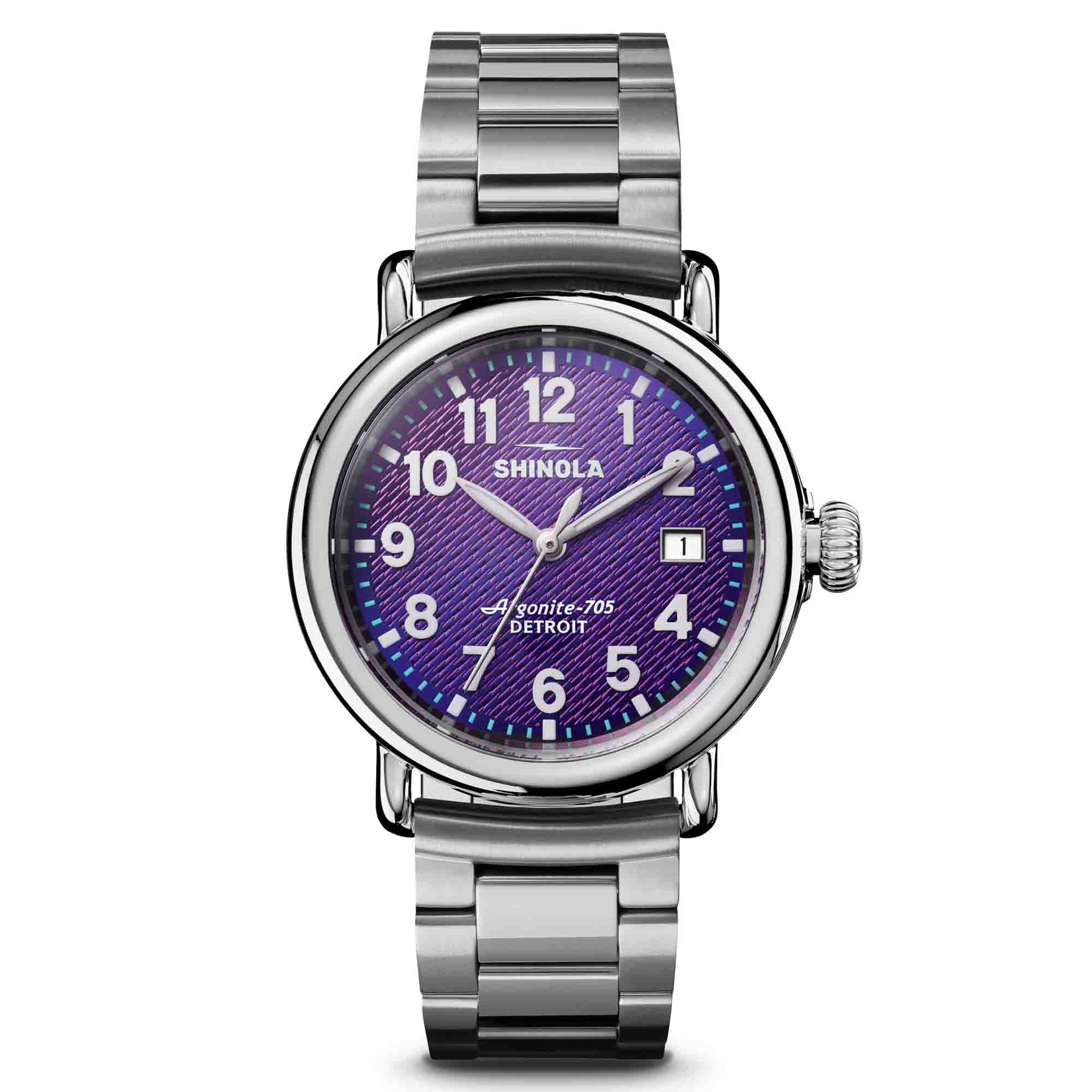 Shinola Runwell 36mm Purple SS | Watches.com